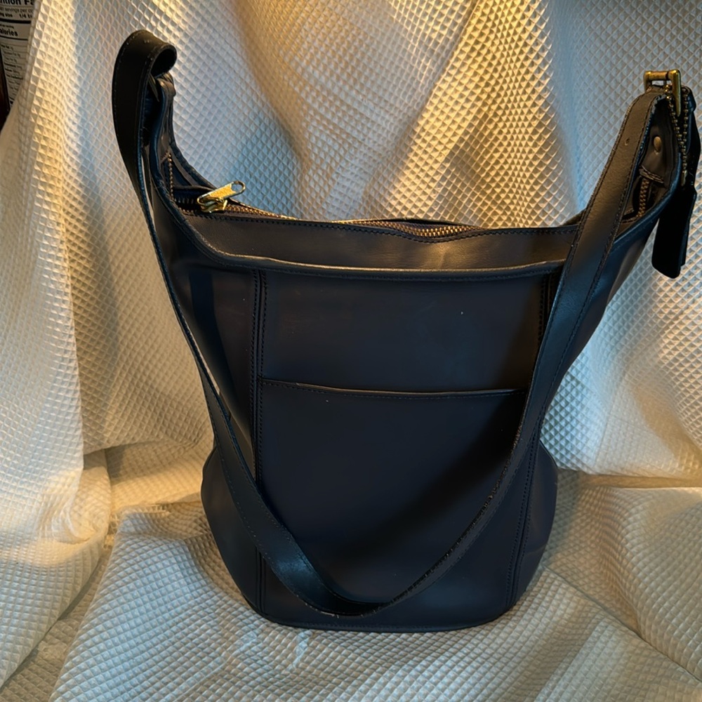 Coach Black Leather Hobo Bag